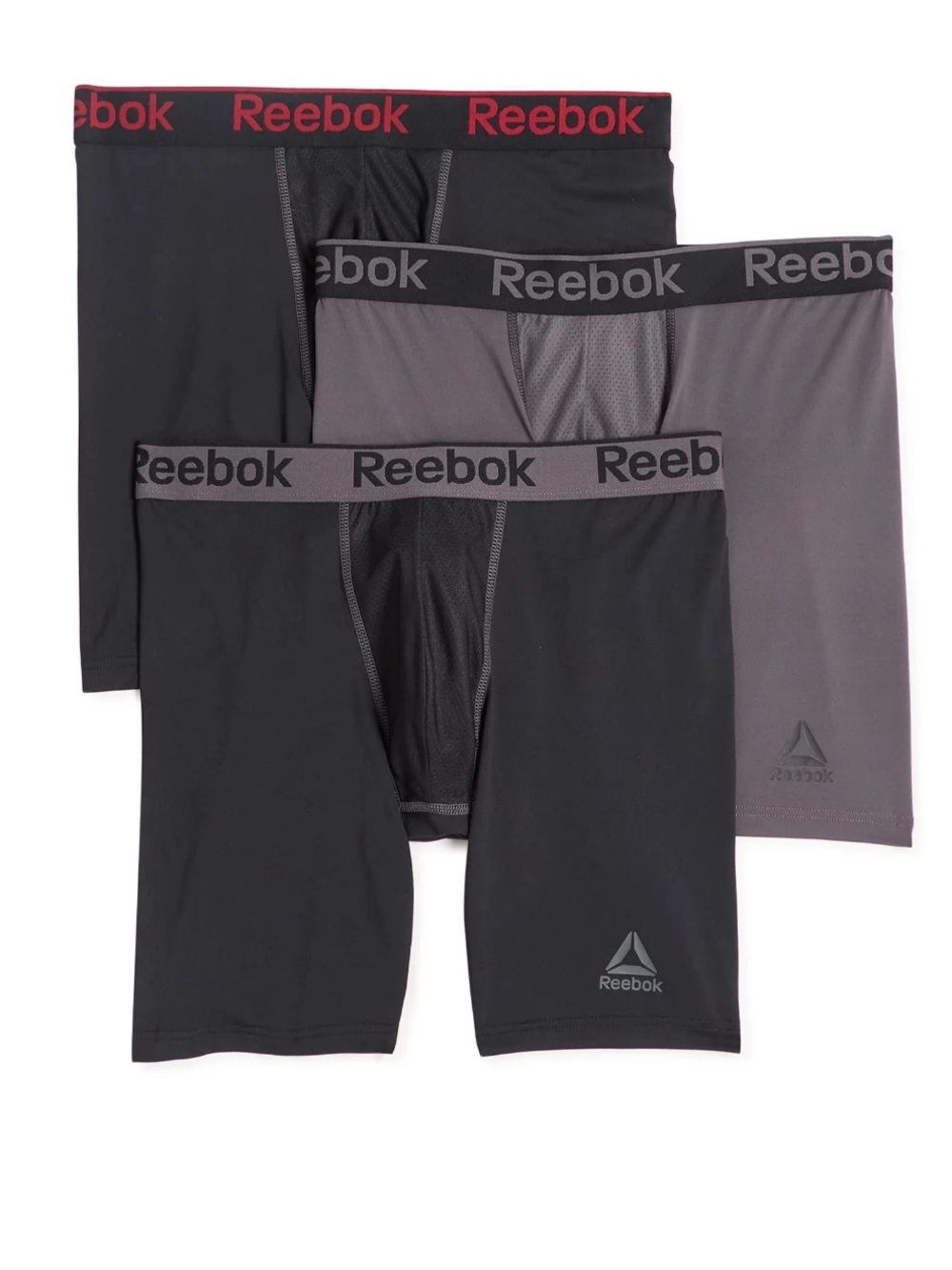 Reebok Men's Underwear Pro Series Performance Long Leg Boxer Brief, 7.5-Inch,
